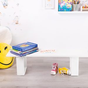Bancuta pentru copii cu desen animat, alb