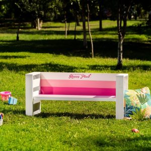 Bancuta cu desen animat, roz