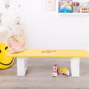 Bancuta pentru copii cu desen animat, galben