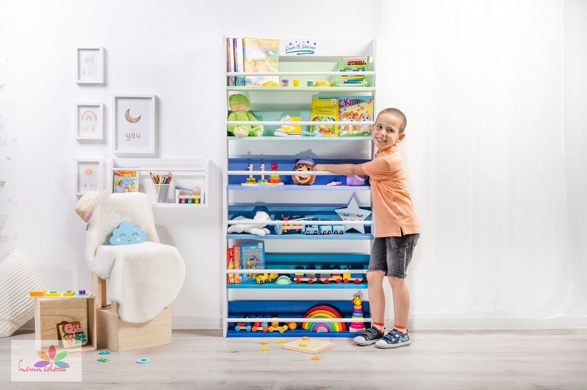 Biblioteca pentru copii cu desen animat, verde - imagine 2