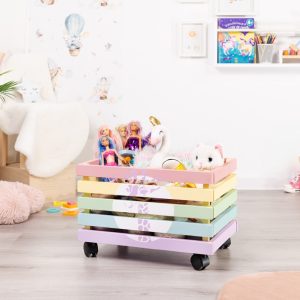 Ladita cu roti pentru jucarii, multicolor