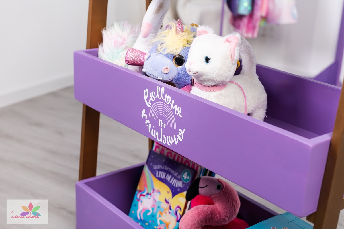 Organizator pentru jucarii si carti, mov - imagine 3
