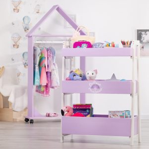 Organizator pentru jucarii si carti, lila
