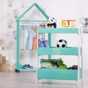 Organizator pentru jucarii si carti, verde