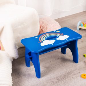 Scaunel taburet cu desen animat, albastru inchis