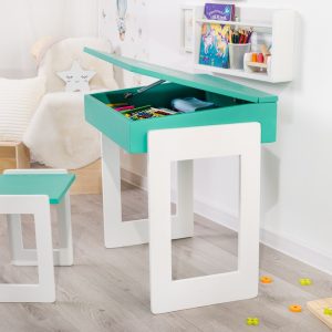 Set birou cu scaunel si desen animat, verde
