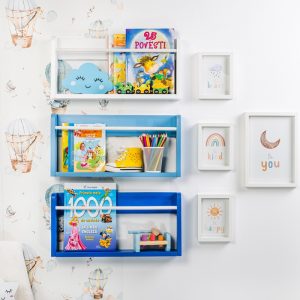 Set suport pentru carti si creioane, albastru