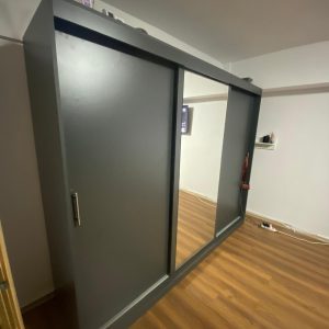 Dressing Elit gri 250x200 cm cu oglinda