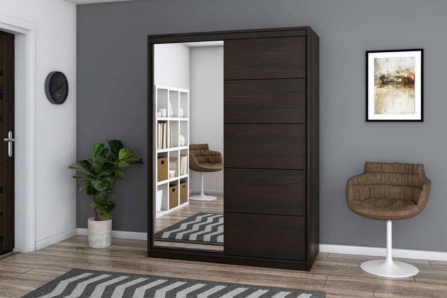 Dressing Vox cu oglinda si usi glisante wenghe