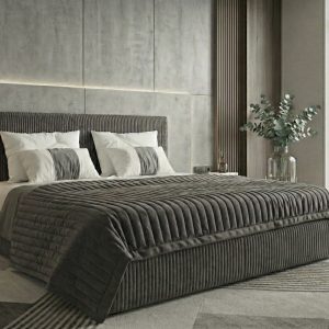 Pat tapitat Palermo cu saltea premium lux