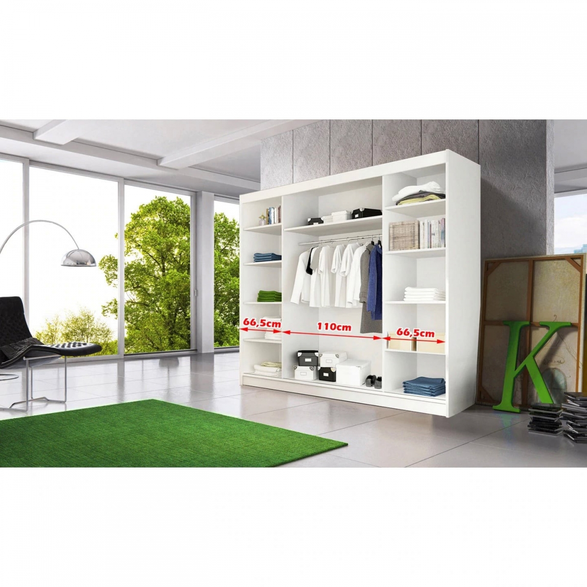 Dressing Vox cu oglinda si usi glisante wenghe - imagine 3