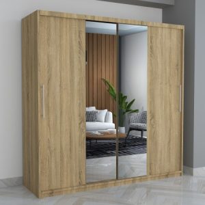 Dressing Elit Sonoma Stejar 200×200 cm cu oglinda